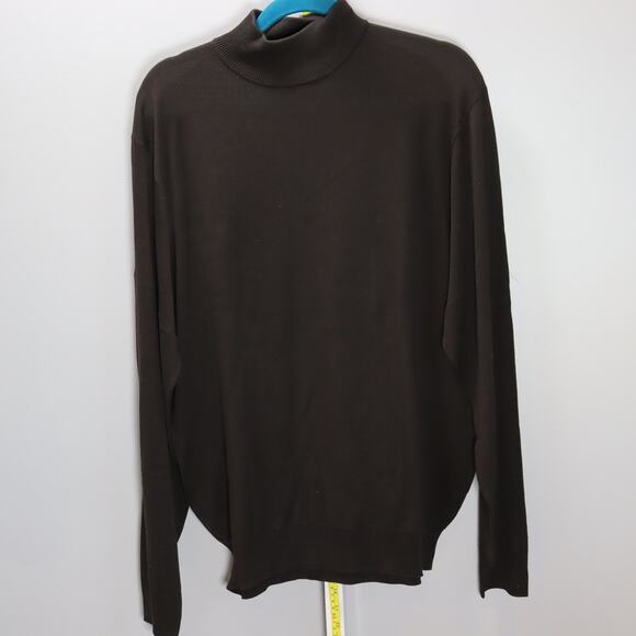 Jos A Bank Signature Black Silk Mock Neck Sweater Size L - Picture 1 of 4